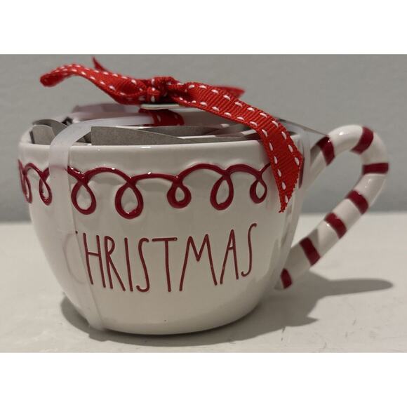 Rae Dunn Candy Cane Christmas Red White Stripe Measuring Cups Ships Safe & Fast - Picture 1 of 4